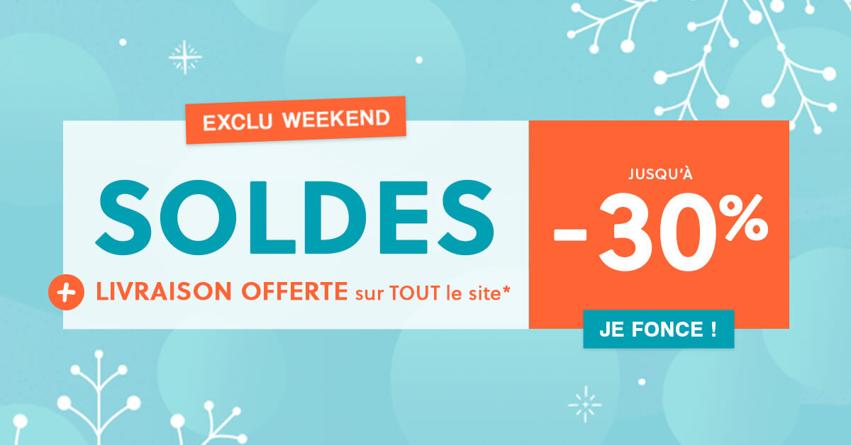 Soldes : jusqu'à -30% + livraison offerte