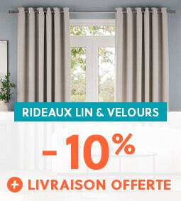 Rideaux Lin et Velours à -10% + livraison offerte